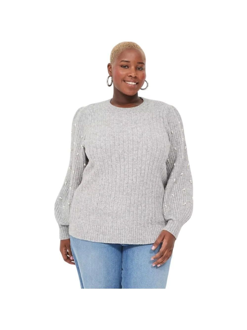 Lane Bryant Embellished- Sleeve Sweater Size 26/28